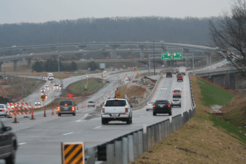 The eastbound U.S. 60 ramps at the Route 60/65 interchange open to traffic on Friday night, March 25.