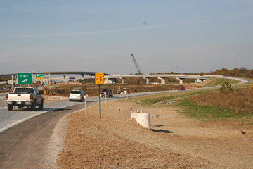 The northbound U.S. 65-to-westbound U.S. 60 "flyover" ramp opened during the early morning hours of Sunday