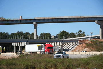 Girders have been placed for the new northbound U.S. 65 bridge over U.S. 60