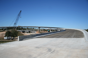 Here's a closer look at the new northbound U.S. 65-to-westbound U.S. 60 "flyover" ramp