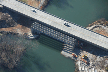 The westbound U.S. 60 bridge over Lake Springfield is being dismantled so it can be replaced with a new structure